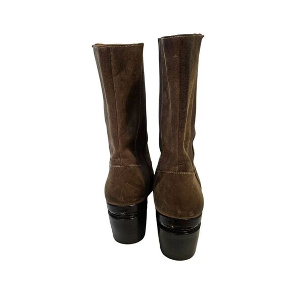 Cole Haan tan leather wedge heeled boots. Size 10 - Picture 3 of 5